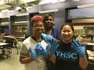 Youth Health Service Corps members at the Medical College of Wisconsin gross anatomy lab. 